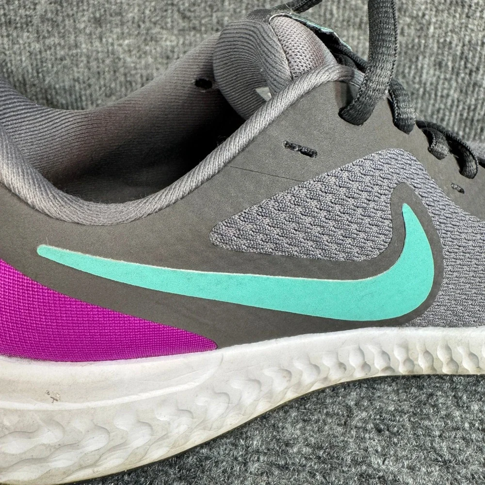 Nike Revolution 5 Womens Running Shoes Grey Teal Pink BQ3204-013 Sz 6.5
